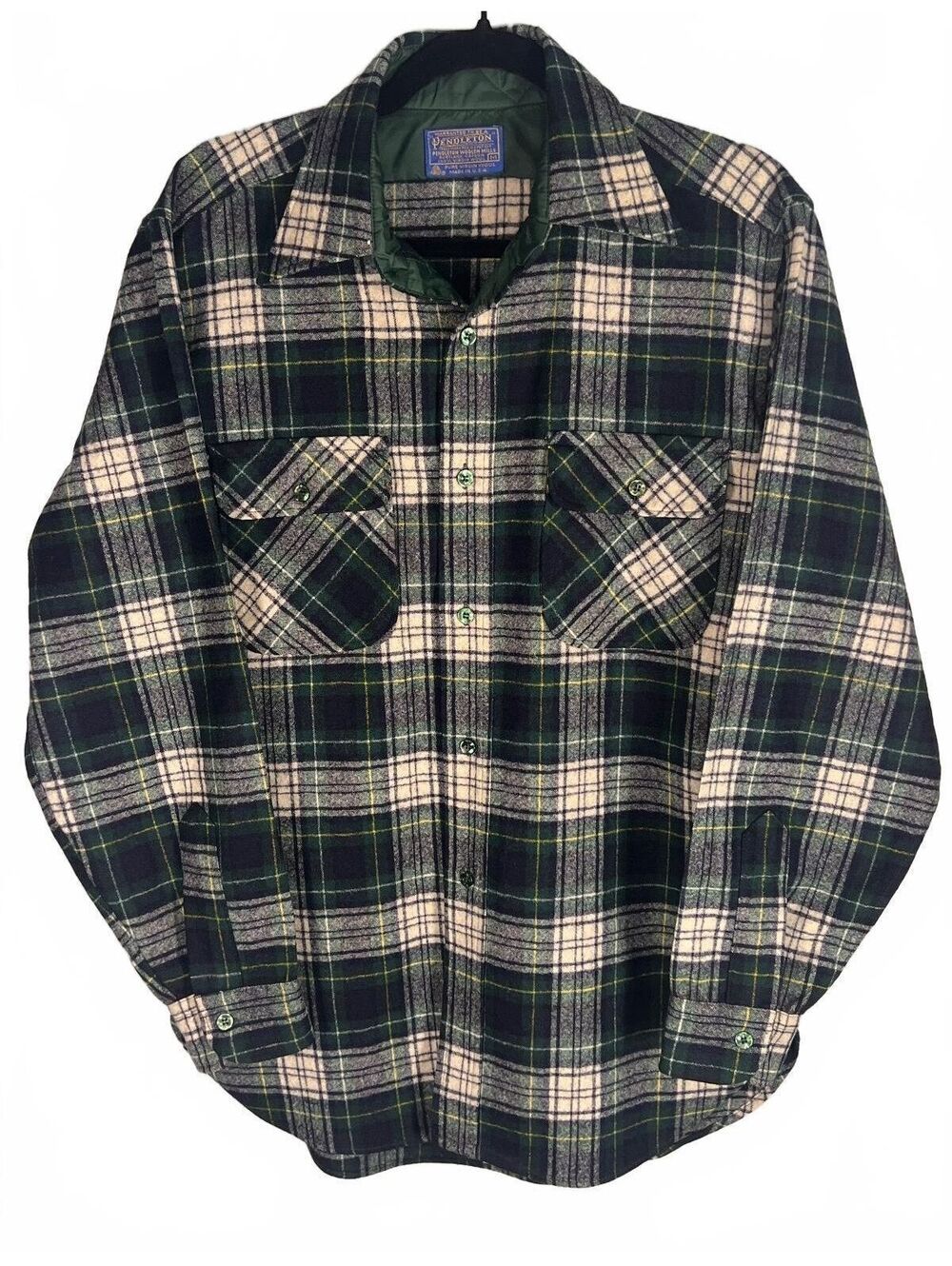Vintage 70s Pendleton Wool Plaid Flannel Shirt USA Gorpcore Cabincore Vintage M